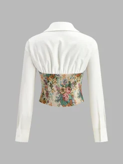 Discount 2 in 1 Jacquard Polo Shirt Blouses & Shirts|Tops
