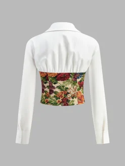 Discount 2 in 1 Jacquard Polo Shirt Blouses & Shirts|Tops