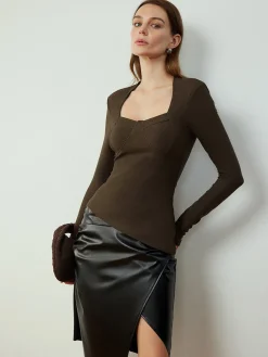 Discount Asymmetrical Skinny Blouse Blouses & Shirts|Tops