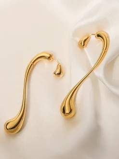 Online Asymmetrical Water Drop Earrings Earrings|Accessories