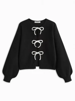 New Bow Front Shift Sweater Sweater Tops|Sweaters & Cardigans