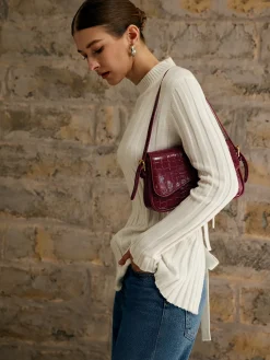 Outlet Buckle Checkered Small Armpit Bag Bags|Accessories