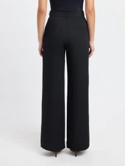 Online Business Casual Pockets Straight Pants Pants|Bottoms