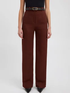 Online Business Casual Pockets Straight Pants Pants|Bottoms