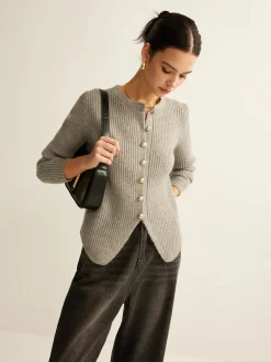 Discount Button Down Split Cardigan Cardigans|Sweaters & Cardigans