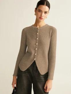Discount Button Down Split Cardigan Cardigans|Sweaters & Cardigans