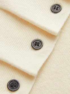 Discount Button Pleated Split Knit Top Sweater Tops|Sweaters & Cardigans
