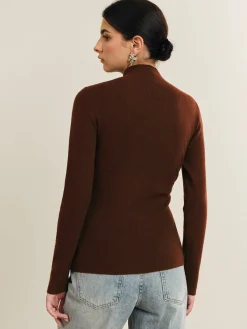 Best Button Pleated Split Knit Top Sweater Tops|Sweaters & Cardigans
