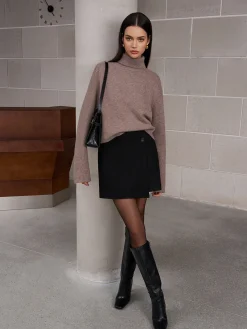 Hot Button Tweed Warm Skirt Skirts|Matching Sets