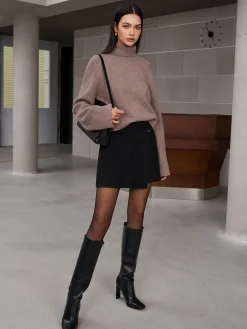 Hot Button Tweed Warm Skirt Skirts|Matching Sets