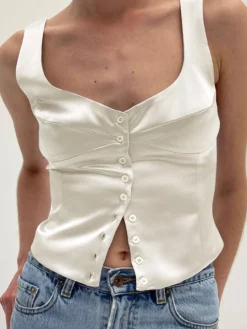 Sale Casual Button-Front Tank Top Tank Tops & Camis|Tops