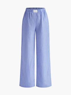 Casual Striped Wide Leg Pants Wide Leg|Pants