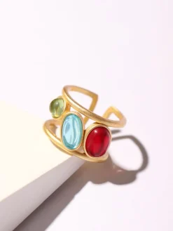 Best Colorful Gemstone Stacking Ring Rings & Bracelets|Accessories
