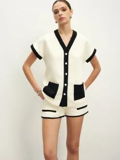 Sale Contrast Binding Pockets Shorts Shorts|Matching Sets