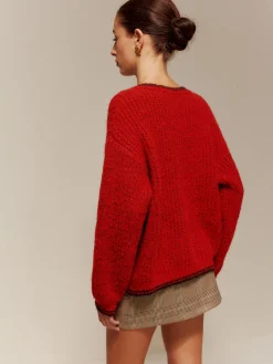 Contrast Trim Pockets Button Cardigan Cardigans|Sweaters & Cardigans