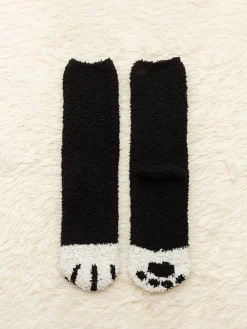 Clearance Coral Fleece Polka Dot Socks Socks & Tights|Accessories