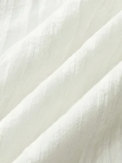Hot Cotton Blend Solid Square Neckline Short Dress White Dresses|Black Dresses