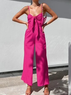 Clearance Cotton Twist Detail Jumpsuit Jumpsuits & Rompers|Jumpsuits & Rompers