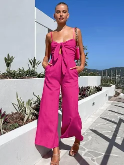 Clearance Cotton Twist Detail Jumpsuit Jumpsuits & Rompers|Jumpsuits & Rompers