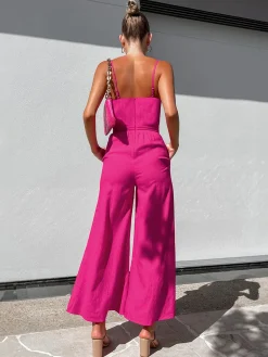 Outlet Cotton Twist Detail Jumpsuit Black Dresses|Jumpsuits & Rompers