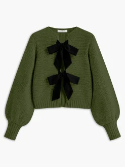 Online Crew Neck Bow Knit Top Sweater Tops|Sweaters & Cardigans