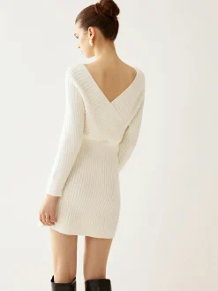 Online Criss Cross Cinched Sweater Dress Sweater Dresses|Vacation Dresses