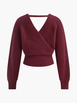 Online Criss Cross Cinched Sweater Sweater Tops|Sweaters & Cardigans
