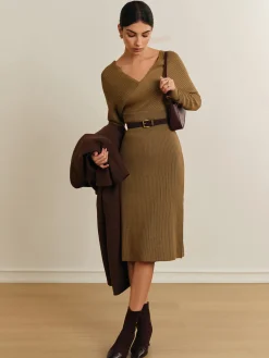 Online Criss Cross Sweater Dress Without Belt Sweater Dresses|Vacation Dresses