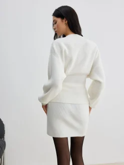 Discount Elegant Button Slit Cinched Cardigan Cardigans|Sweaters & Cardigans