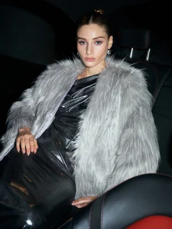 New Elegant Faux Fur Coat Outerwear|Coats