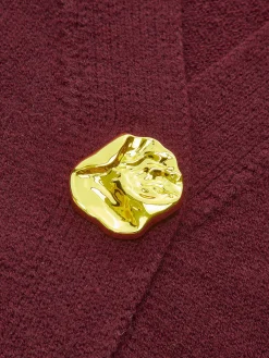 Outlet Elegant Metal Button Short Cardigan Cardigans|Sweaters & Cardigans