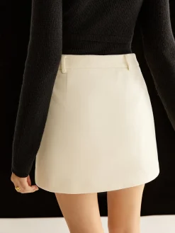 Elegant Mini Skirt Without Belt Skirts|Matching Sets