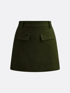 Elegant Mini Skirt Without Belt Skirts|Matching Sets
