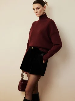 Online Elegant Mock Neck Shift Sweater Sweater Tops|Sweaters & Cardigans
