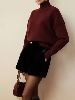 Online Elegant Mock Neck Shift Sweater Sweater Tops|Sweaters & Cardigans