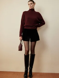 Online Elegant Mock Neck Shift Sweater Sweater Tops|Sweaters & Cardigans