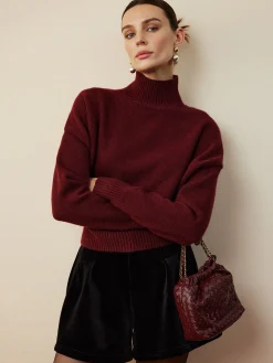 Best Elegant Mock Neck Shift Sweater Sweater Tops|Sweaters & Cardigans