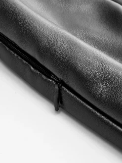 Discount Faux Leather Pleated Panel Skirt Skirts|Bottoms