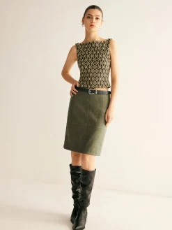 Hot Geometric Pattern Crop Tank Top Crop Tops|Tank Tops & Camis