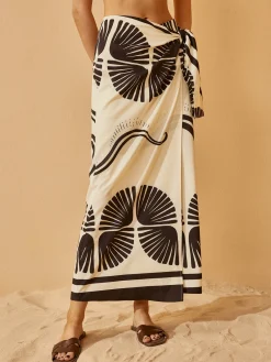 Online Knotted Wrap Floral Skirt Skirts|Bottoms