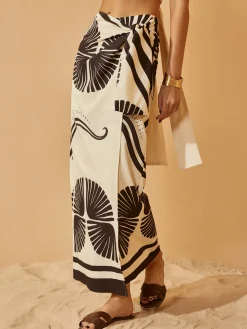 Online Knotted Wrap Floral Skirt Skirts|Bottoms
