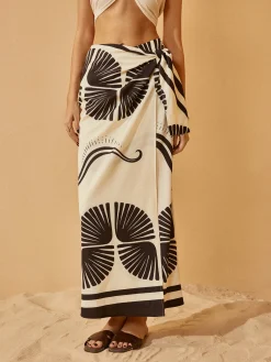 Online Knotted Wrap Floral Skirt Skirts|Bottoms