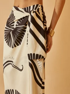 Online Knotted Wrap Floral Skirt Skirts|Bottoms