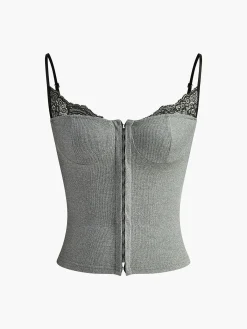 New Lace Trim Petite Corset Corset Tops|Tops