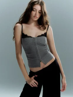 New Lace Trim Petite Corset Corset Tops|Tops