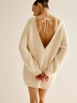 Outlet Lace Up Backless Oversize Sweater Sweater Tops|Sweaters & Cardigans