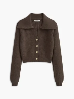 Online Lapel Button Short Cardigan Cardigans|Sweaters & Cardigans