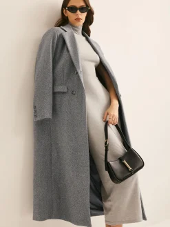 Outlet Lapel Pockets Long Coat Outerwear|Coats