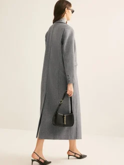 Outlet Lapel Pockets Long Coat Outerwear|Coats
