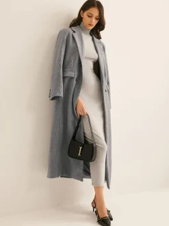 Lapel Pockets Long Coat Outerwear|Coats